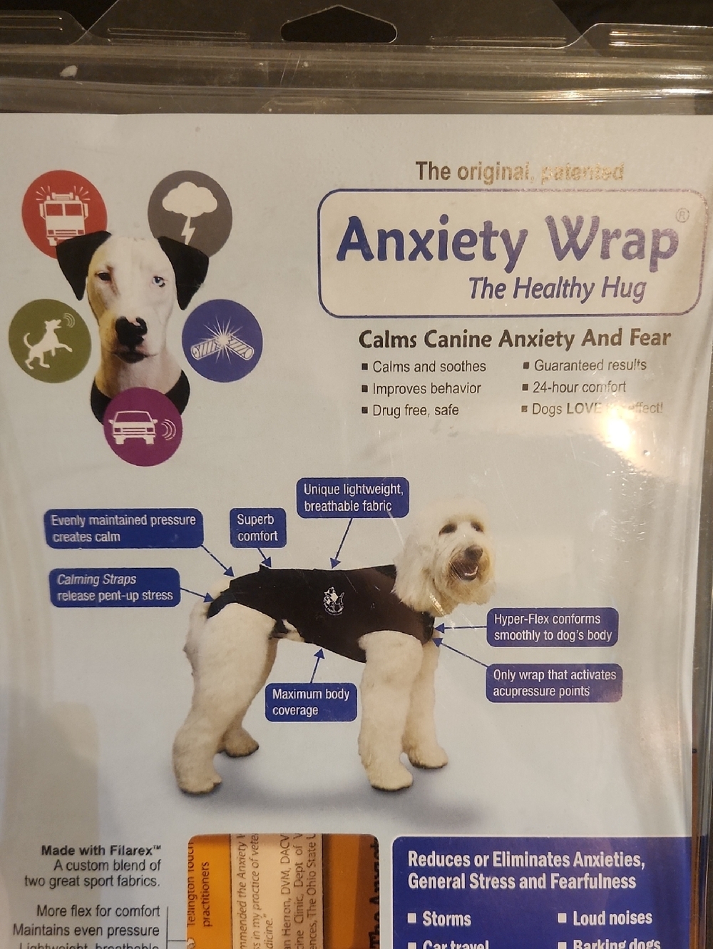 Calming Dog Vest — Black